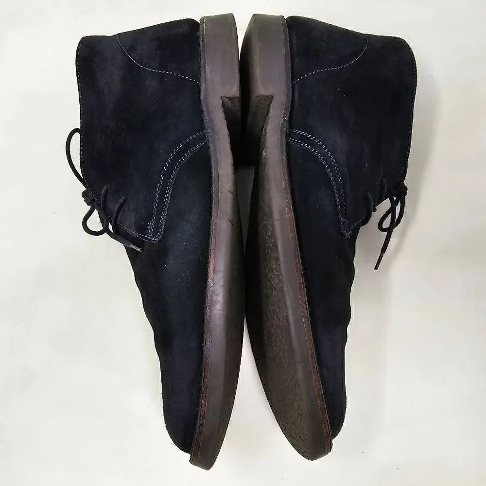 BROOKS BROTHERS MADE IN ITALY BLUE SUEDE LEATHER CHUKKA BOOTS MENS SIZE 13